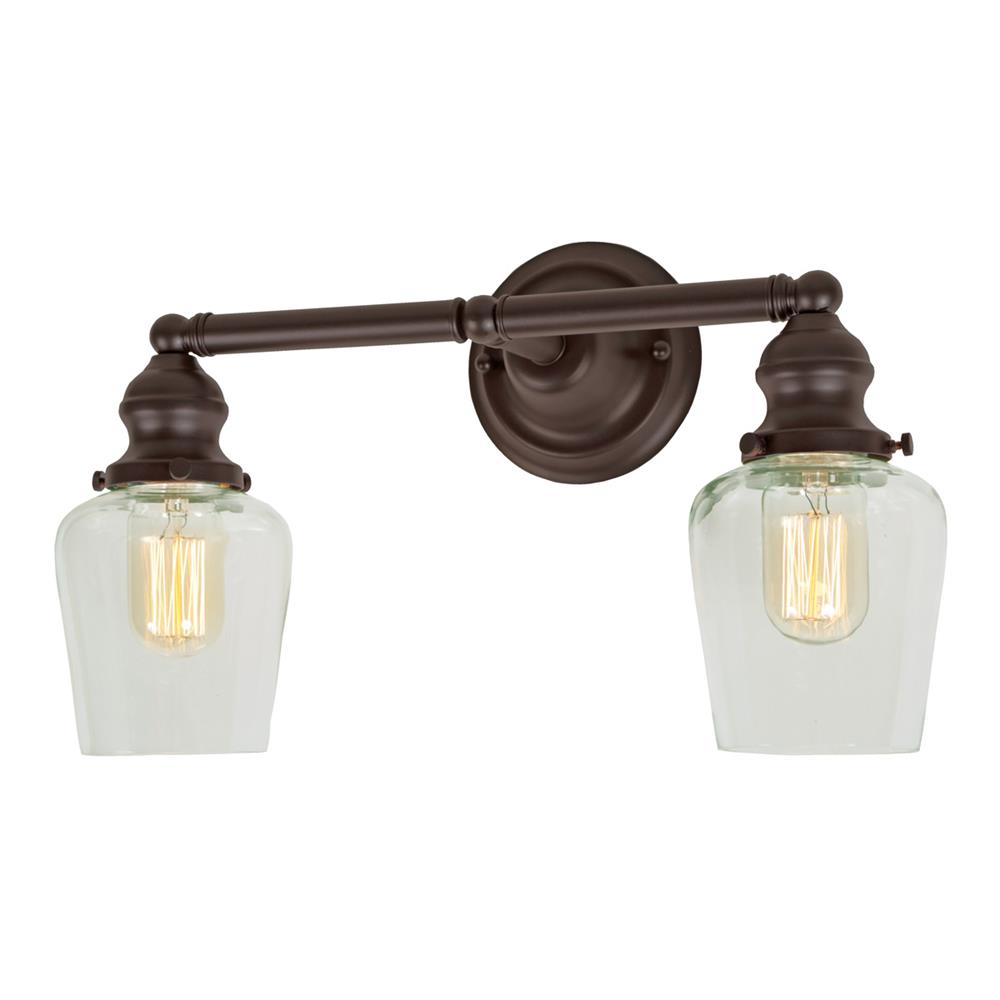 JVI Designs 1211-08 S9 Union Square Two Light Liberty Bathroom Wall Sconce  in Oil Rubbed Bronze